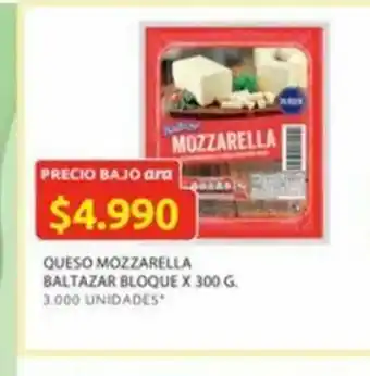 Ara Queso Mozzarella baltazar Bloque x 300 G oferta