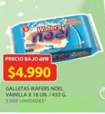 Ara Galletas Wafers Noel Vainilla x 18 Un oferta