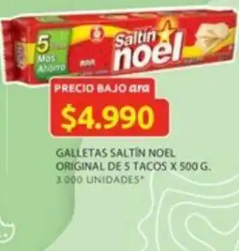 Ara Galletas Saltin Noel Orignal De 5 tacos x 500 g oferta