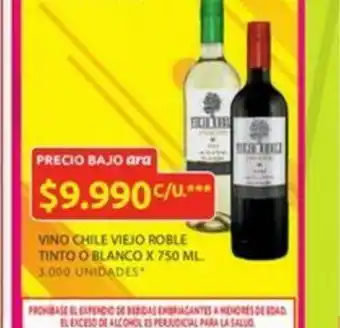 Ara Vino Chile Viejo Roble Tinto o Blanco oferta