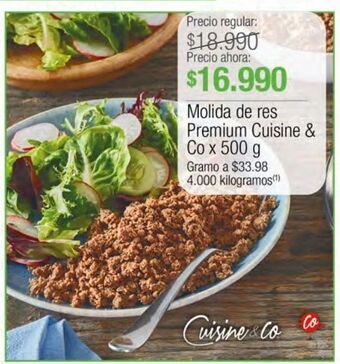 Jumbo Molida de res premium cuisine&co x 500g oferta