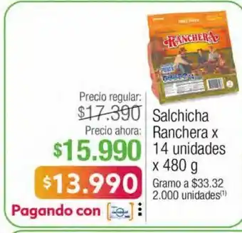 Jumbo Salchichas ranchera x 14 unid x 480g oferta