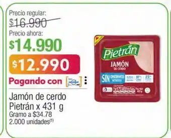 Jumbo Jamón de cerdo pietran 431g oferta