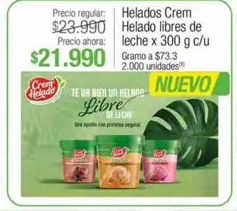 Jumbo Helados crem helado libres de leche 300g oferta