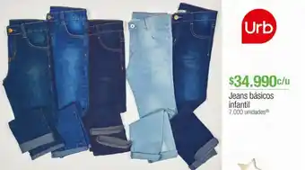 Jumbo Jeans básicos infantil urb oferta