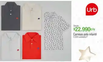 Jumbo Camisa polo infantil oferta