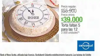 Jumbo Torta faltan 5 para las 12 oferta