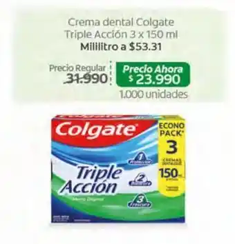 Jumbo Crema dental colgate triple acción 3und x150ml oferta