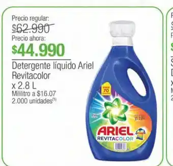 Jumbo Detergente líquido ariel revitacolor x 2,8l oferta