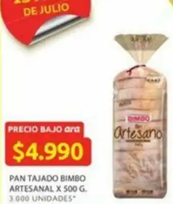 Ara Pan tajado bimbo artesanal oferta