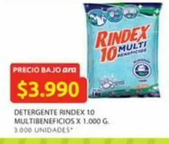Ara Detergente rindex 10 multibeneficios x 1.000 G. oferta