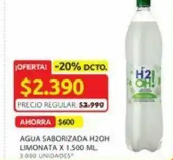 Ara Agua saborizada h2OH limonata x 1.500 ML. oferta