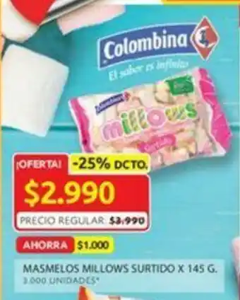 Ara Masmelos millows surtido x 145 G. oferta