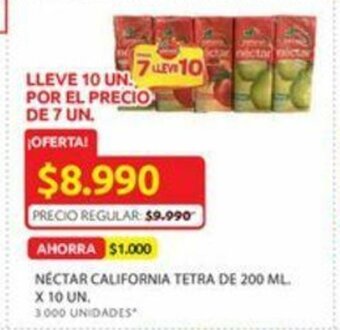 Ara Nectar california tetra de 200 Ml. x 10 UN. oferta