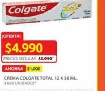 Ara Crema colgate total 12 x 50 Ml. oferta