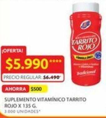 Ara Suplemento vitaminico tarrito rojo x 135 G. oferta
