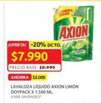 Lavaloza líquido axion limón doypack x 1.500 ML.