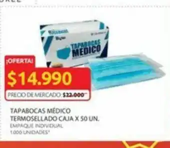 Ara Tapabocas médico termosellado caja x 50 UN. oferta