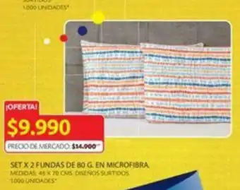 Ara Set x 2 fundas de 80 G. en microfibra oferta