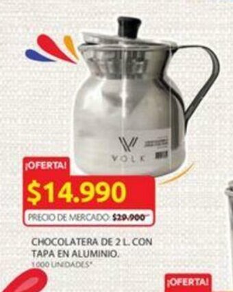 Ara Chocolatera de 2 L. con tapa en aluminio oferta