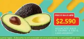 Ara Aguacate hass a granel x 500 G. oferta