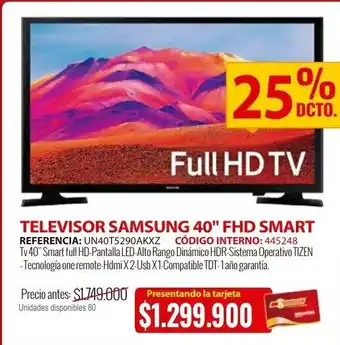 MercaCentro Televisor SAMSUNG 40" FHD SMART oferta