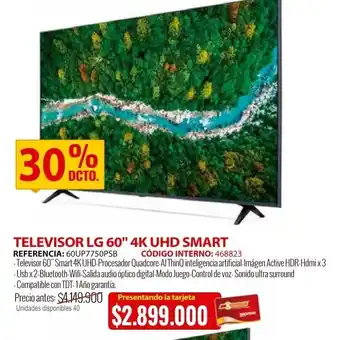MercaCentro Televisor LG 60" 4K UHD SMART oferta