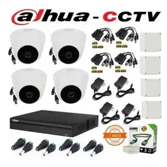 Linio Kit 4 camaras de seguridad dahua hd 1080p + dvr 4 + accesorios oferta