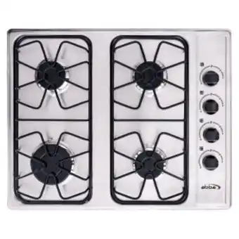 Makro Cubierta abba acero inox 4 puestos dos parrillas gas natural oferta