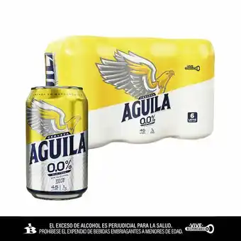 Merqueo Cerveza aguila 0.0 lata 330ml x 6 oferta