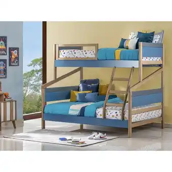 Muebles Jamar Litera mixta 1.40-1.00 blas natural y azul** oferta