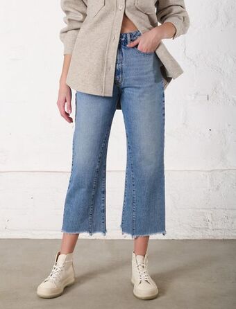 Naf Naf Jean de tiro alto con bota ancha oferta