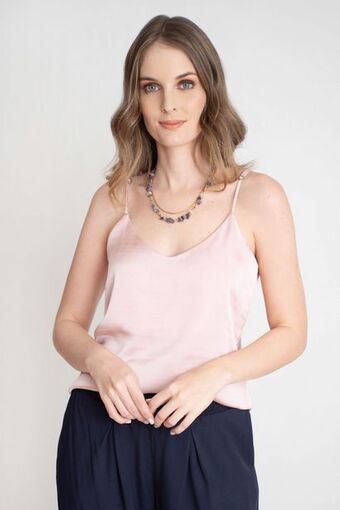Unipunto Blusa básica de tiras en seda oferta