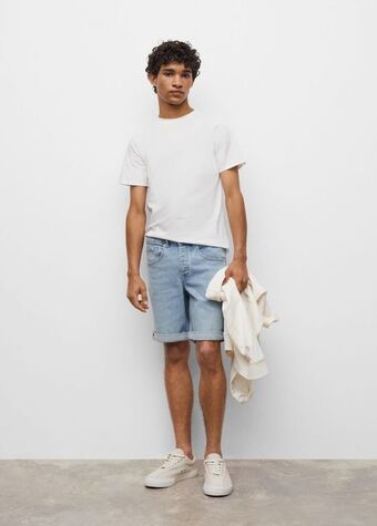 Mango Bermudas denim algodón oferta