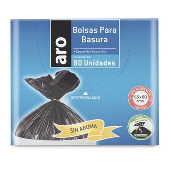 Makro Bolsa basura aro residencia 65x80 negra x 80u oferta
