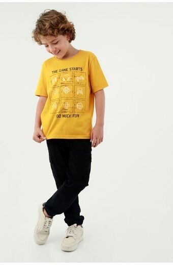 Tennis Camiseta con estampado amarilla para niño oferta