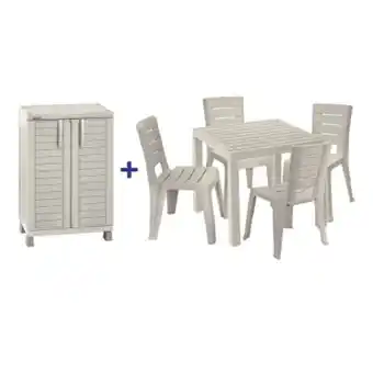 Combo comedor (silla sin brazos) + armario mediano barú
