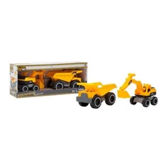 Alkosto Camión volqueta y retroexcavadora de juguete power drive oferta