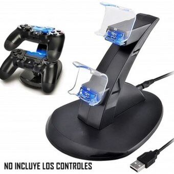 Linio Base de carga controles ps4 doble con indicador cargador oferta