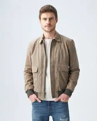 Chevignon Chaqueta de hombre en cuero, tipo aviador oferta