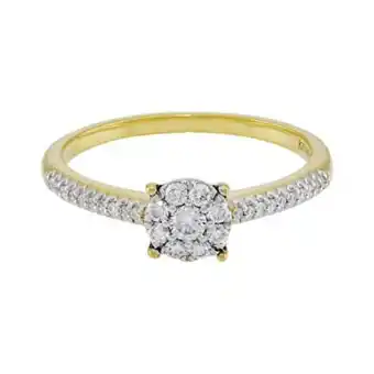 Kevin's Joyeros Anillo en oro amarillo de 18 kilates, con diamante central de 0.06 ct y decoración en diamantes de 0.17 ct, de la coleccion f oferta