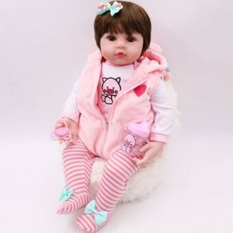 Linio Cuerpo completo silicona rosa vestido conjunto reborn simulación bebé oferta