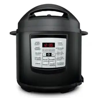 Olla multifuncional black+decker 5,7 litros negro