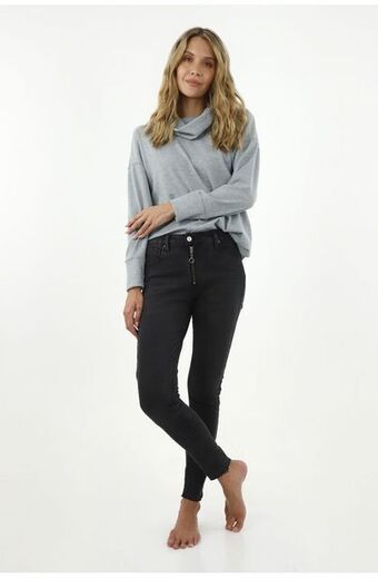 Tennis Jean skinny negro para mujer oferta