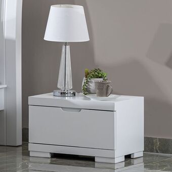 Muebles Jamar Mesa de noche noruega blanco oferta