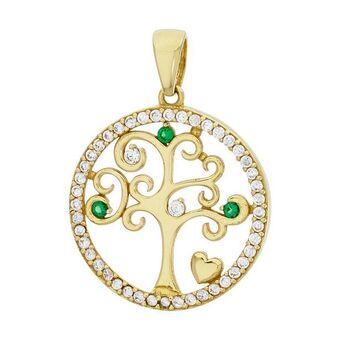 Kevin's Joyeros Dije en oro amarillo de 18 kilates, arbol de la vida, con zircones oferta