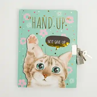 Panamericana Diario con diseño gato y corazones, 18 cm oferta
