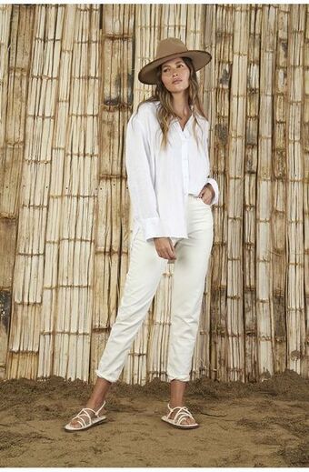 Tennis Jean mom fit crudo para mujer oferta