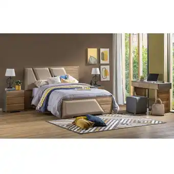 Muebles Jamar Alcoba queen lenny eurolino marfil, natural y taupe oferta