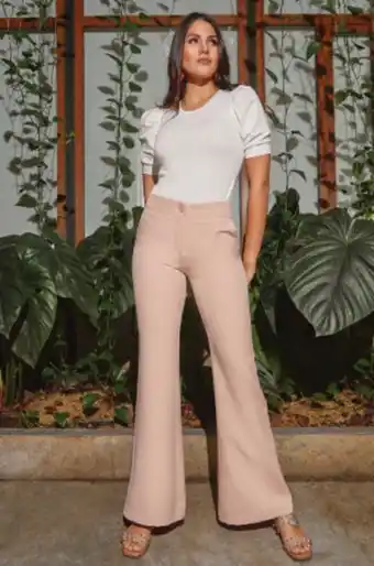 Chazari Pantalón bota campana con bolsillos oferta